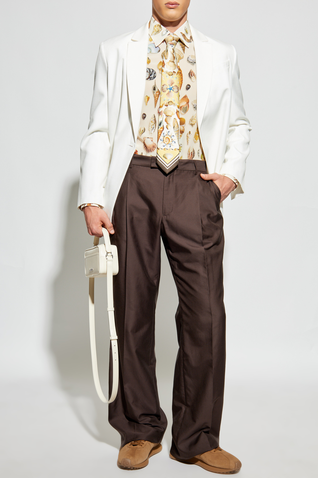 Beige Shirt with a seashell motif Dolce & Gabbana - Vitkac AS